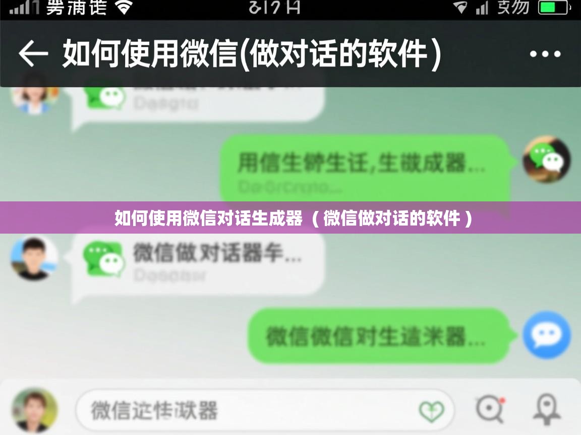  如何使用微信对话生成器  ( 微信做对话的软件 )