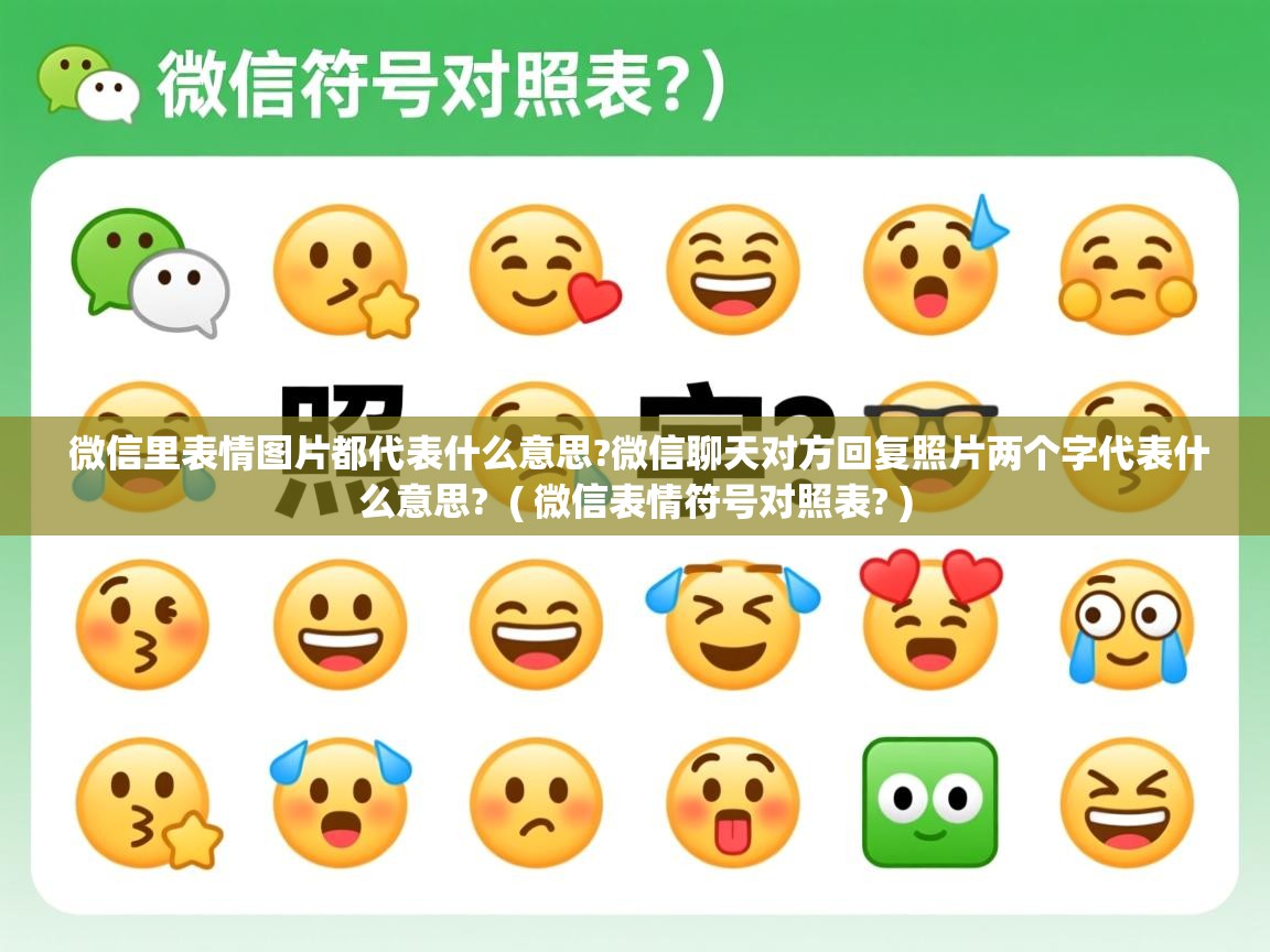  微信里表情图片都代表什么意思?微信聊天对方回复照片两个字代表什么意思?  ( 微信表情符号对照表? )