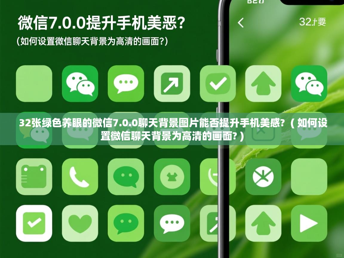  32张绿色养眼的微信7.0.0聊天背景图片能否提升手机美感?  ( 如何设置微信聊天背景为高清的画面? )