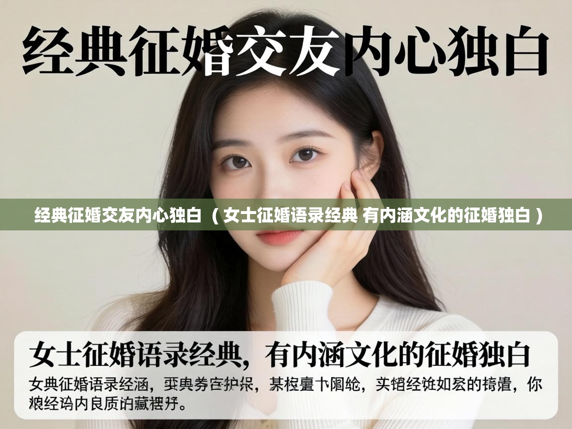  经典征婚交友内心独白  ( 女士征婚语录经典 有内涵文化的征婚独白 )