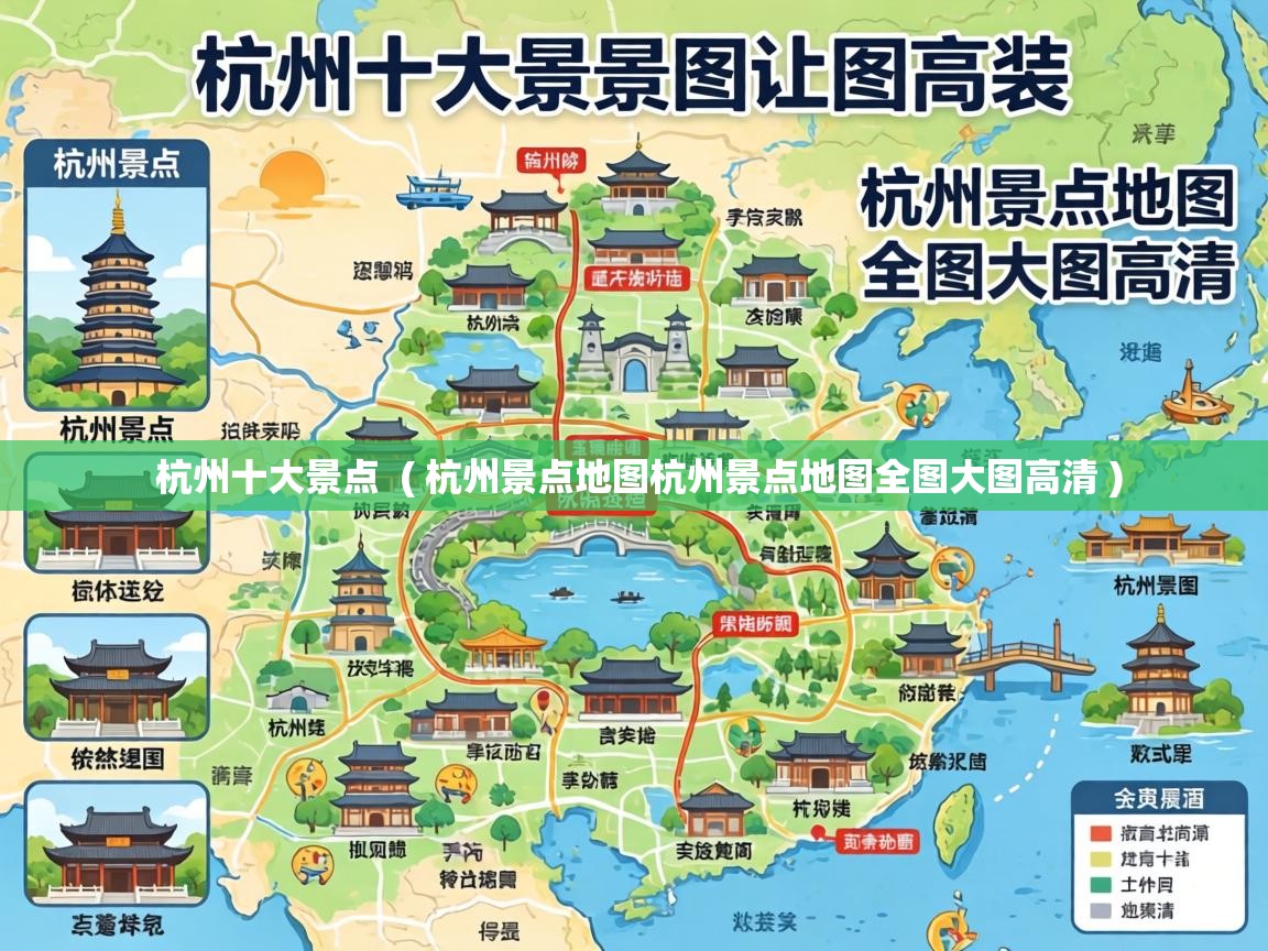  杭州十大景点  ( 杭州景点地图杭州景点地图全图大图高清 )