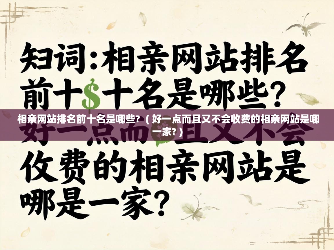  相亲网站排名前十名是哪些?  ( 好一点而且又不会收费的相亲网站是哪一家? )