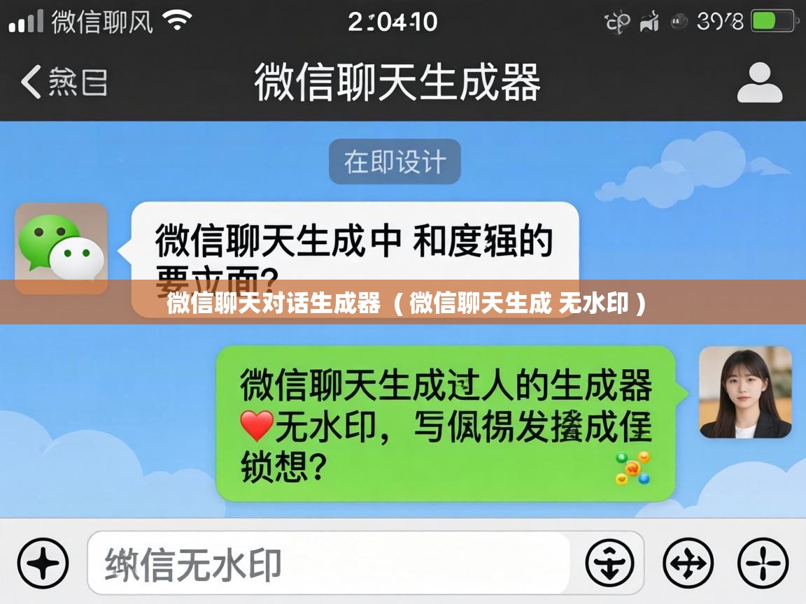  微信聊天对话生成器  ( 微信聊天生成 无水印 )
