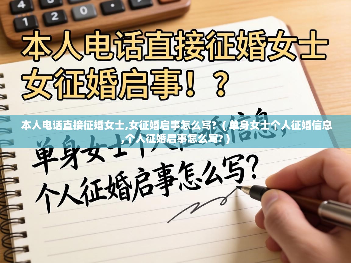  本人电话直接征婚女士,女征婚启事怎么写?  ( 单身女士个人征婚信息,个人征婚启事怎么写? )