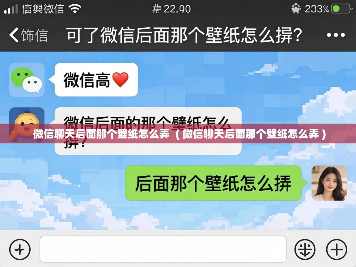 微信聊天后面那个壁纸怎么弄  ( 微信聊天后面那个壁纸怎么弄 )