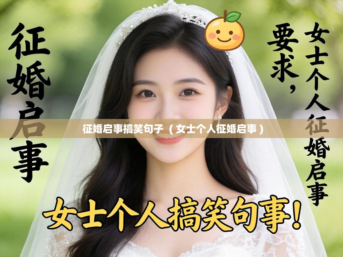  征婚启事搞笑句子  ( 女士个人征婚启事 )