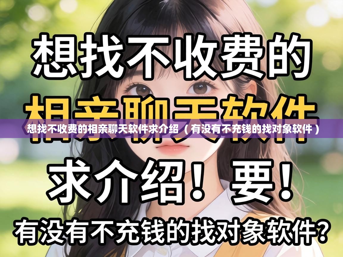  想找不收费的相亲聊天软件求介绍  ( 有没有不充钱的找对象软件 )