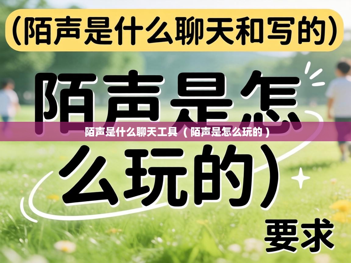  陌声是什么聊天工具  ( 陌声是怎么玩的 )