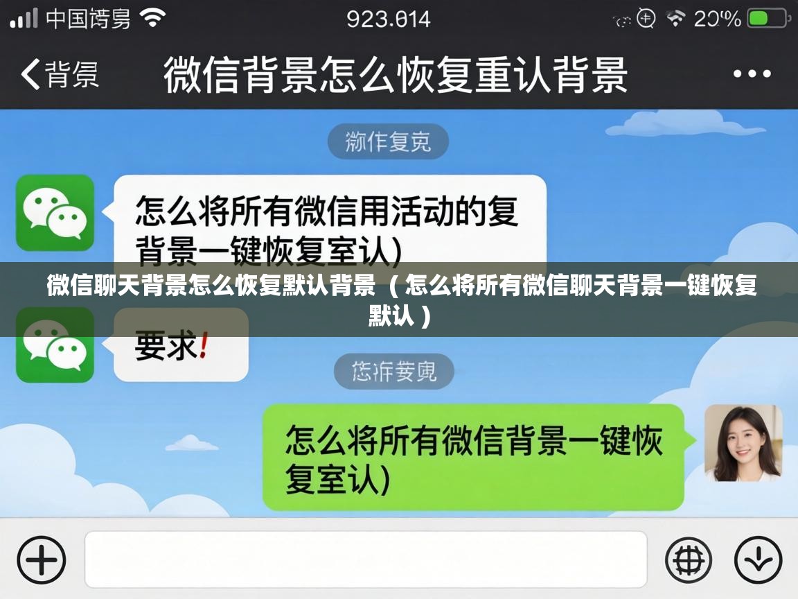  微信聊天背景怎么恢复默认背景  ( 怎么将所有微信聊天背景一键恢复默认 )