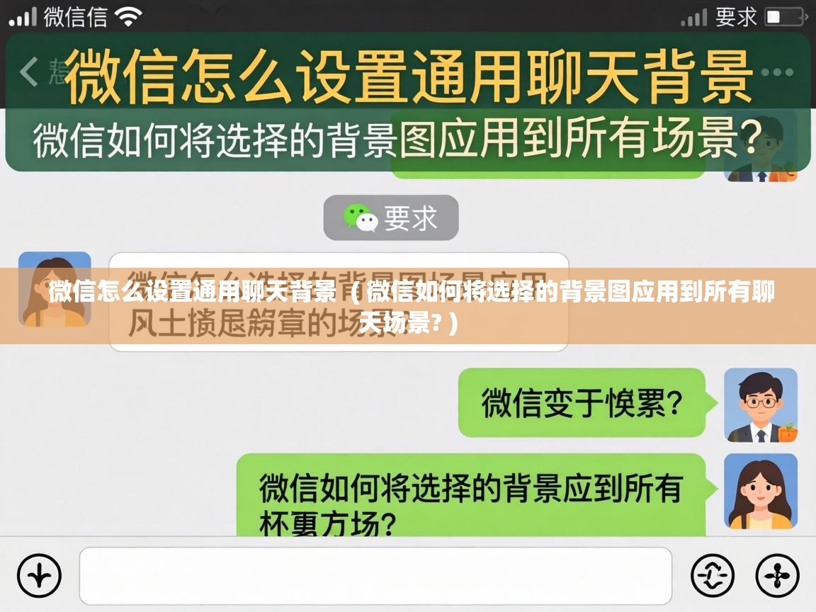  微信怎么设置通用聊天背景  ( 微信如何将选择的背景图应用到所有聊天场景? )