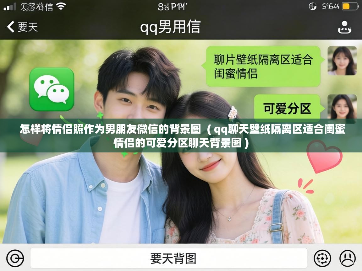  怎样将情侣照作为男朋友微信的背景图  ( qq聊天壁纸隔离区适合闺蜜情侣的可爱分区聊天背景图 )