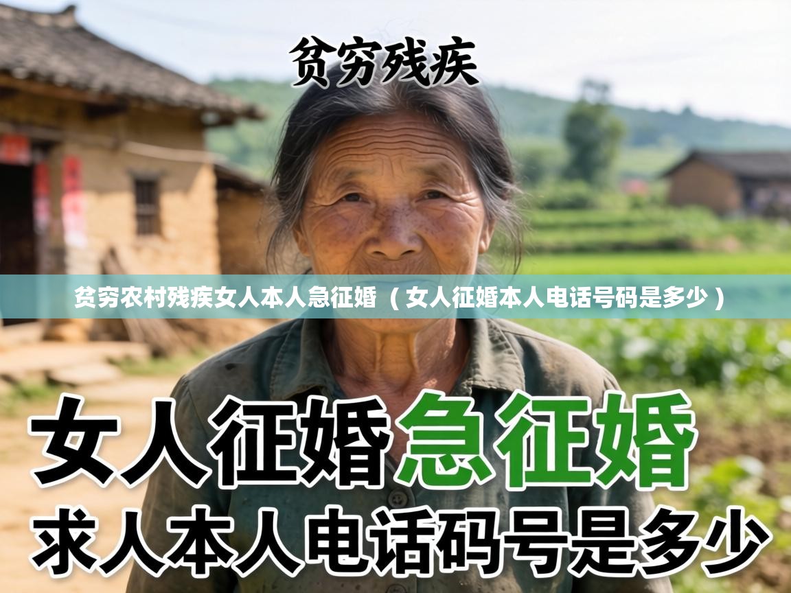  贫穷农村残疾女人本人急征婚  ( 女人征婚本人电话号码是多少 )