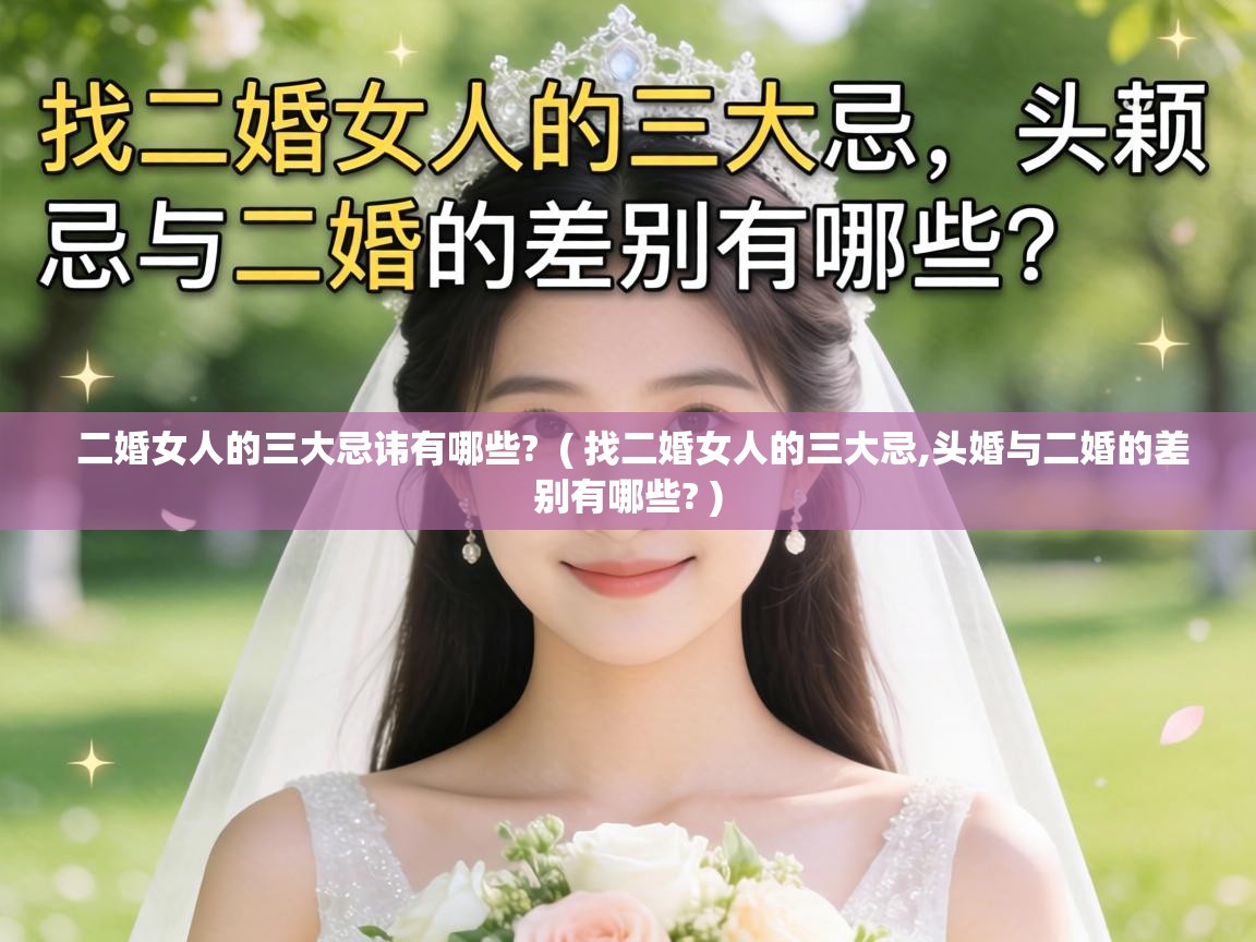  二婚女人的三大忌讳有哪些?  ( 找二婚女人的三大忌,头婚与二婚的差别有哪些? )