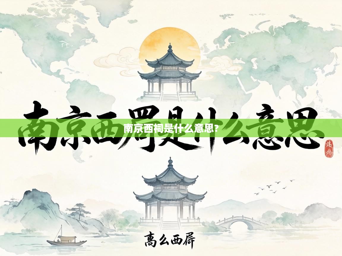 南京西祠是什么意思? 