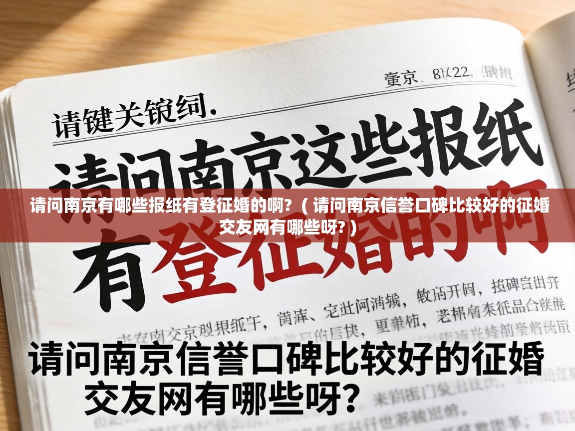  请问南京有哪些报纸有登征婚的啊?  ( 请问南京信誉口碑比较好的征婚交友网有哪些呀? )