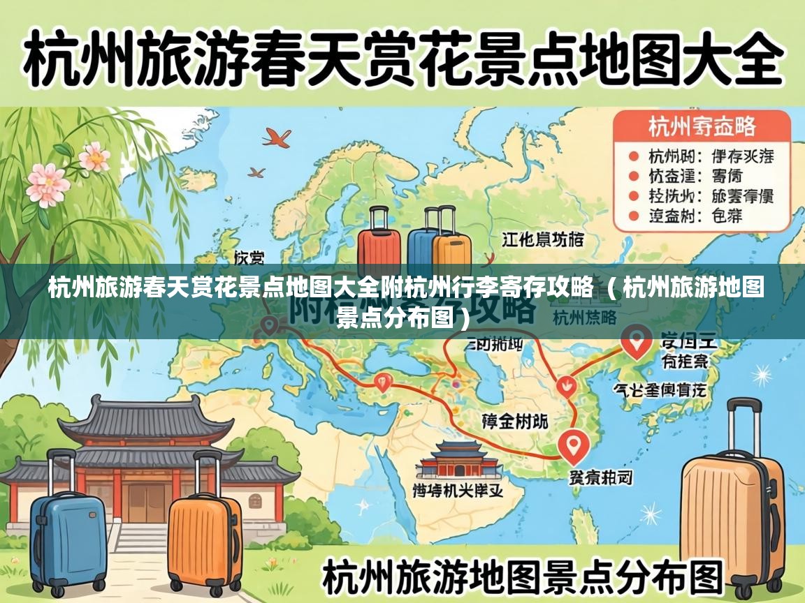 杭州旅游春天赏花景点地图大全附杭州行李寄存攻略  ( 杭州旅游地图景点分布图 )