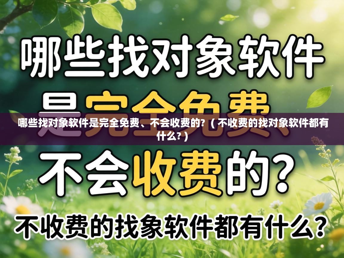  哪些找对象软件是完全免费、不会收费的?  ( 不收费的找对象软件都有什么? )