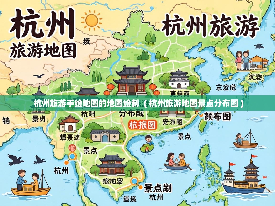  杭州旅游手绘地图的地图绘制  ( 杭州旅游地图景点分布图 )