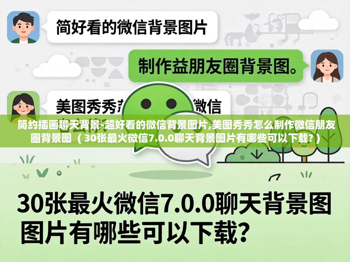  简约插画聊天背景-超好看的微信背景图片,美图秀秀怎么制作微信朋友圈背景图  ( 30张最火微信7.0.0聊天背景图片有哪些可以下载? )