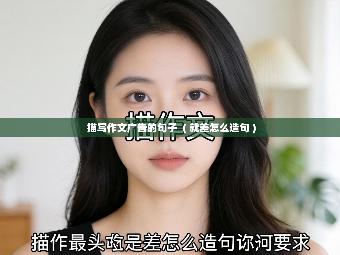 描写作文广告的句子  ( 就差怎么造句 )