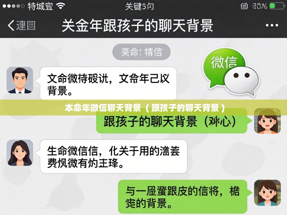  本命年微信聊天背景  ( 跟孩子的聊天背景 )