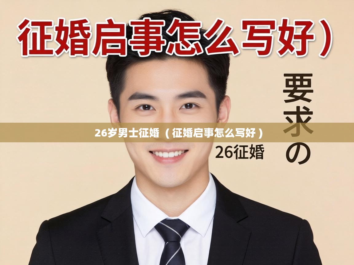  26岁男士征婚  ( 征婚启事怎么写好 )