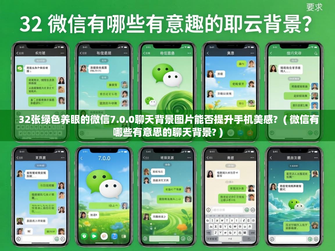  32张绿色养眼的微信7.0.0聊天背景图片能否提升手机美感?  ( 微信有哪些有意思的聊天背景? )