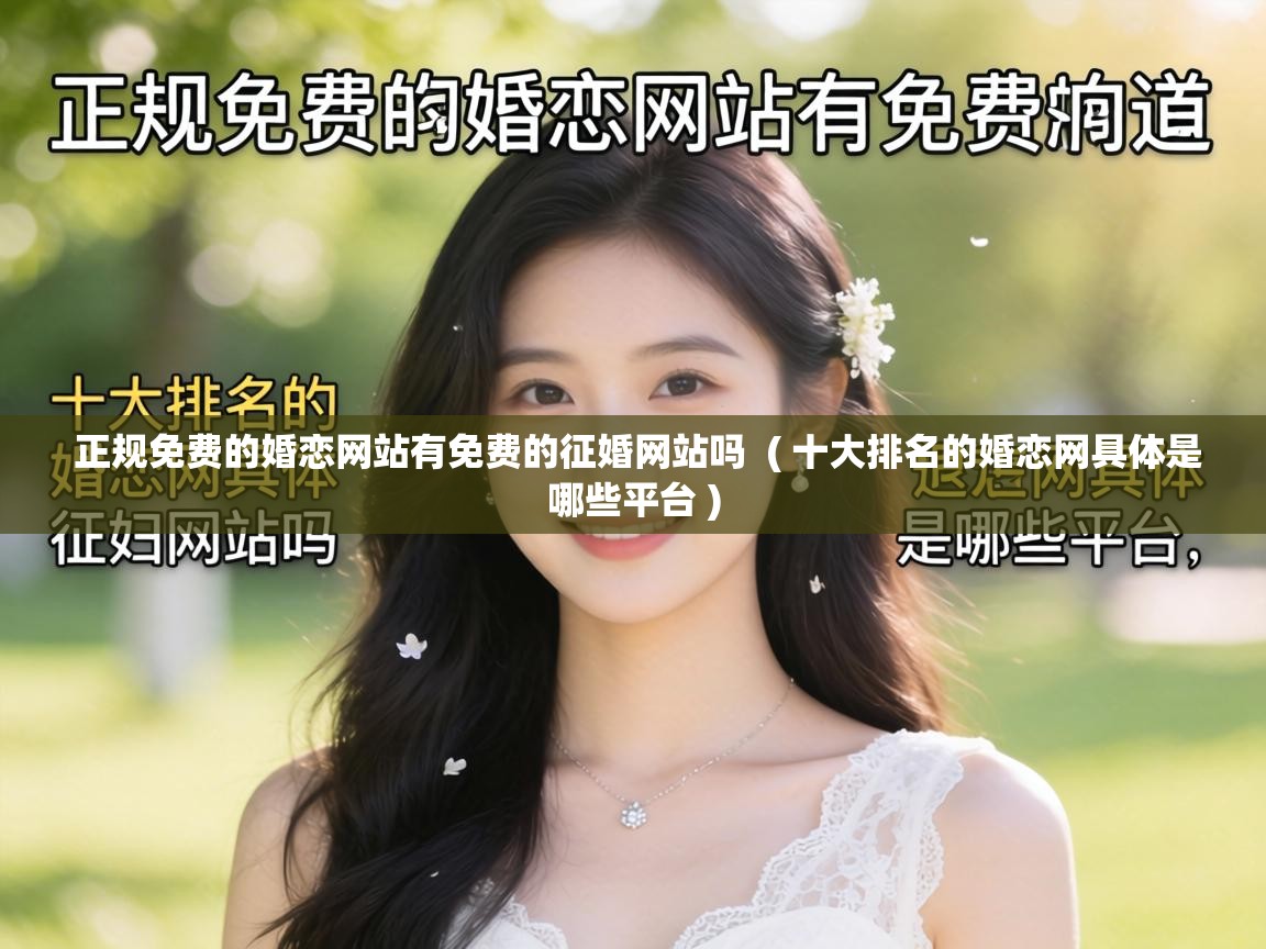  正规免费的婚恋网站有免费的征婚网站吗  ( 十大排名的婚恋网具体是哪些平台 )