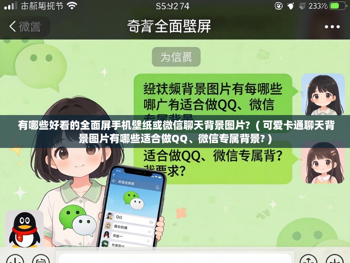  有哪些好看的全面屏手机壁纸或微信聊天背景图片?  ( 可爱卡通聊天背景图片有哪些适合做QQ、微信专属背景? )