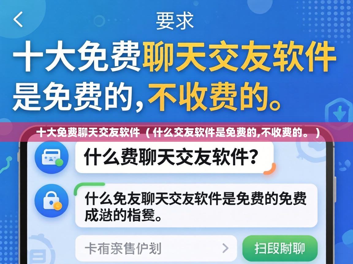  十大免费聊天交友软件  ( 什么交友软件是免费的,不收费的。 )