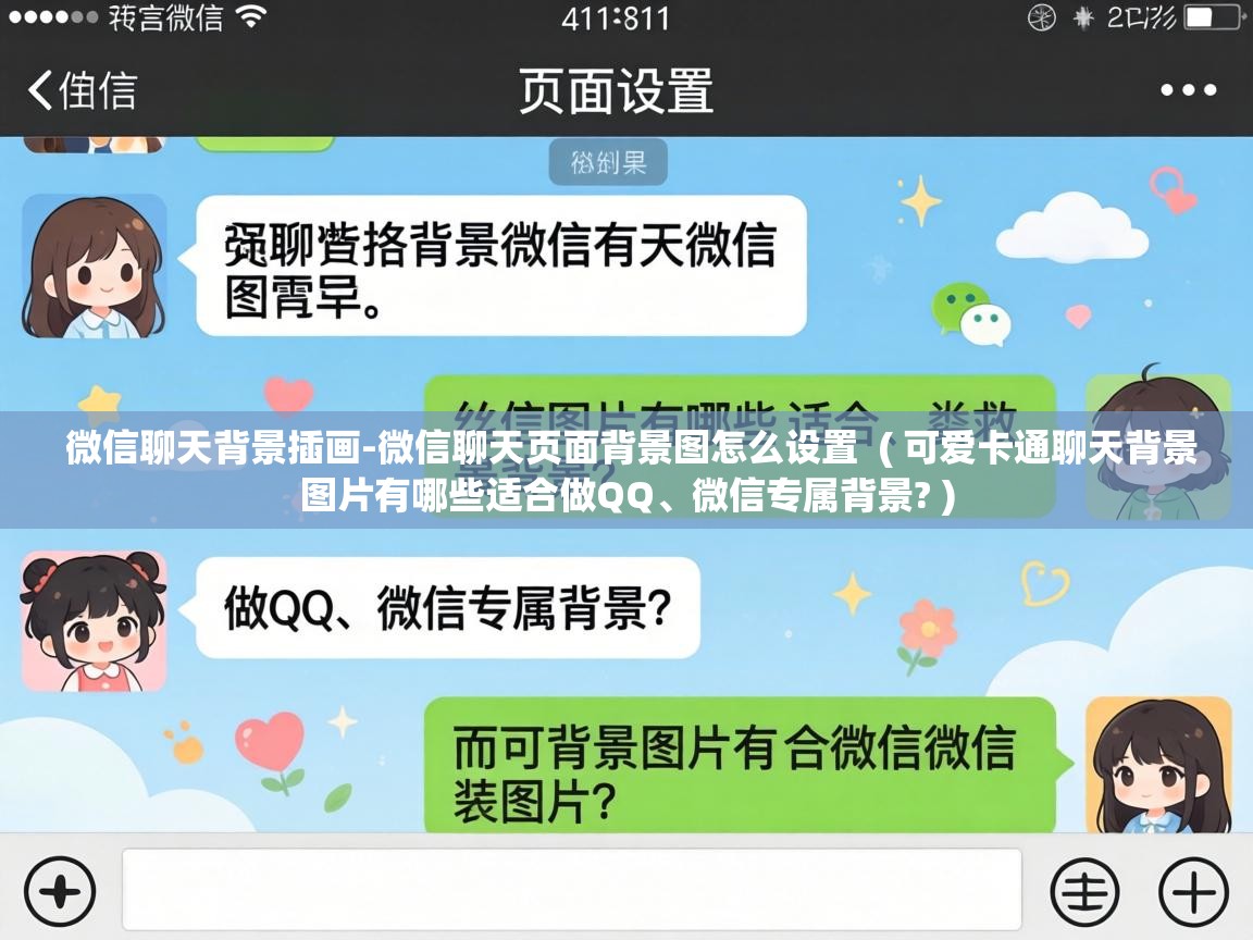  微信聊天背景插画-微信聊天页面背景图怎么设置  ( 可爱卡通聊天背景图片有哪些适合做QQ、微信专属背景? )