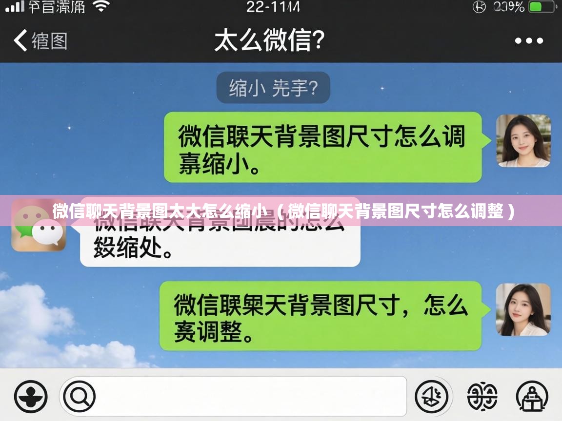  微信聊天背景图太大怎么缩小  ( 微信聊天背景图尺寸怎么调整 )