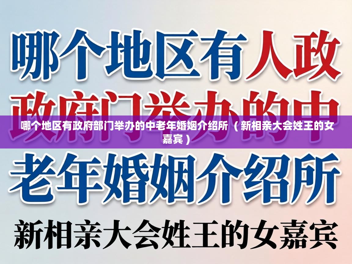  哪个地区有政府部门举办的中老年婚姻介绍所  ( 新相亲大会姓王的女嘉宾 )