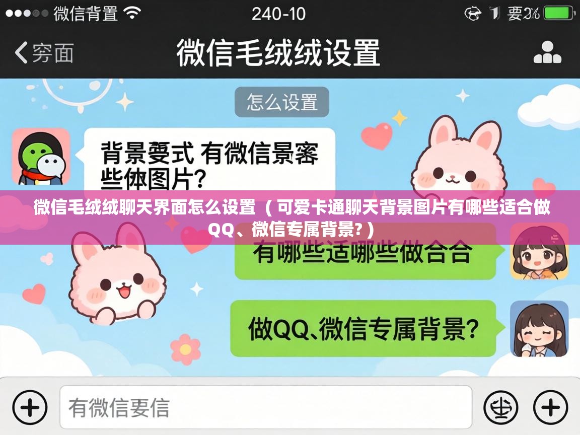  微信毛绒绒聊天界面怎么设置  ( 可爱卡通聊天背景图片有哪些适合做QQ、微信专属背景? )