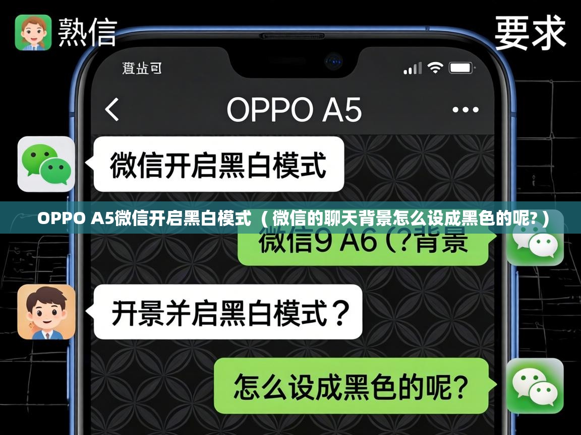  OPPO A5微信开启黑白模式  ( 微信的聊天背景怎么设成黑色的呢? )