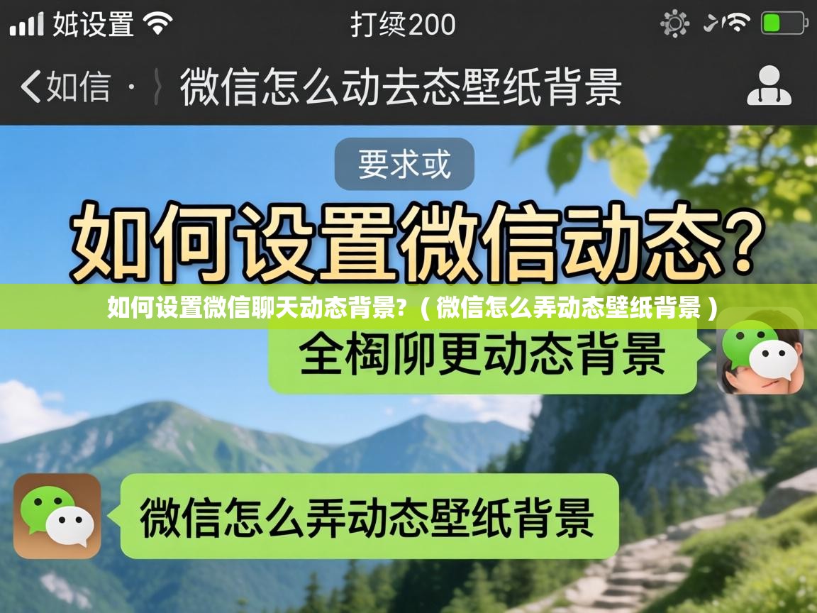  如何设置微信聊天动态背景?  ( 微信怎么弄动态壁纸背景 )