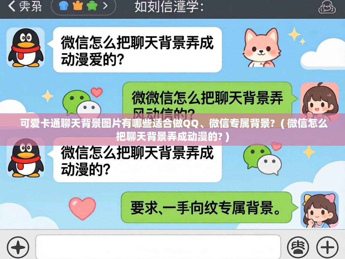  可爱卡通聊天背景图片有哪些适合做QQ、微信专属背景?  ( 微信怎么把聊天背景弄成动漫的? )