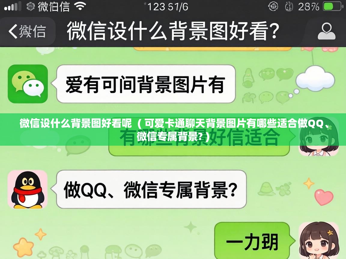  微信设什么背景图好看呢  ( 可爱卡通聊天背景图片有哪些适合做QQ、微信专属背景? )