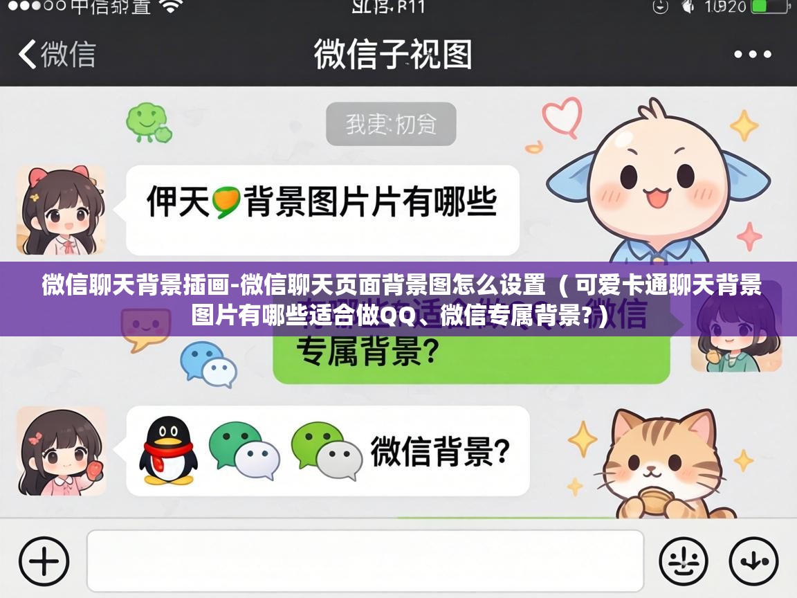  微信聊天背景插画-微信聊天页面背景图怎么设置  ( 可爱卡通聊天背景图片有哪些适合做QQ、微信专属背景? )