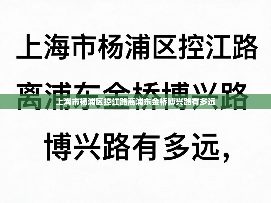  上海市杨浦区控江路离浦东金桥博兴路有多远 