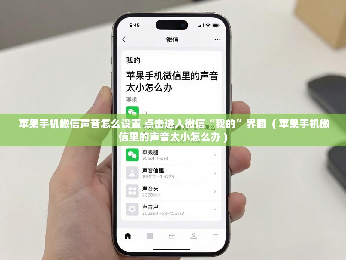  苹果手机微信声音怎么设置 点击进入微信“我的”界面  ( 苹果手机微信里的声音太小怎么办 )